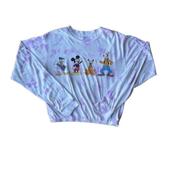 Disney Character Women’s Long Sleeve Cropped Top Tee Size Medium - Picture 3 of 5